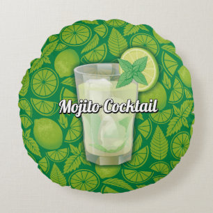 Mojito Cocktail Rond Kussen