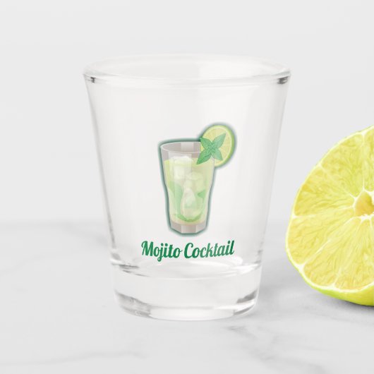 Mojito Cocktail Shot Glas (Voorkant)