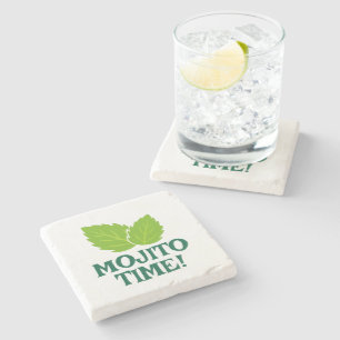 Mojito cocktail stenen onderzetter met drink citaa