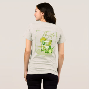 Mojito Cocktail Watercolor Kunst  Tri-Blend Shirt