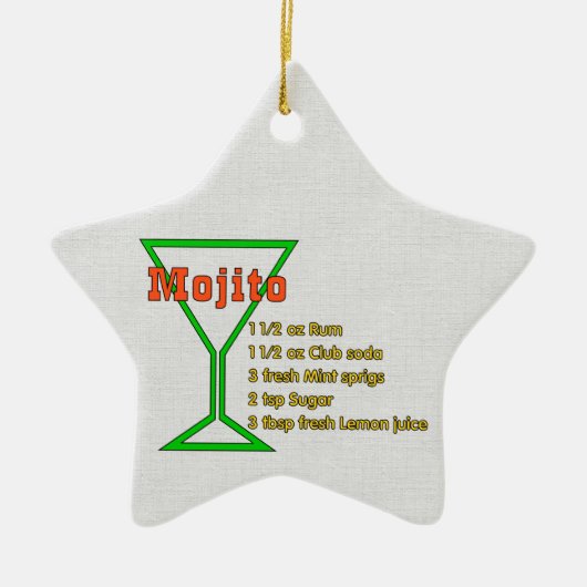 Mojito Keramisch Ornament (Voorkant)