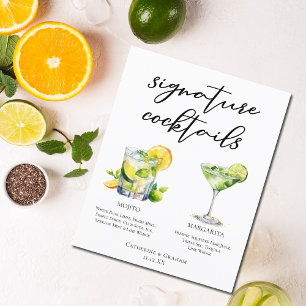 Mojito Margarita Signature Cocktails Trouwmenu