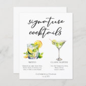 Mojito Martini Mariage Signature Cocktails Menu (Devant / Derrière)