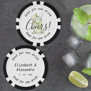 Mojito Mojito Drink bruiloft Poker Chips