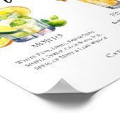 Mojito Piña Colada Signature Cocktails Menu Poster (Hoek)