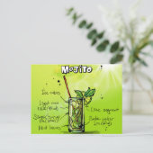 Mojito Recept Briefkaart (Staand voorkant)