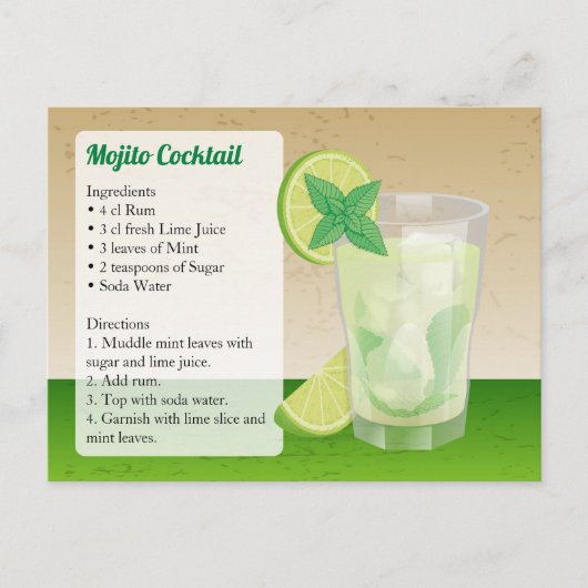 Mojito Recept Kaart (Voorkant)