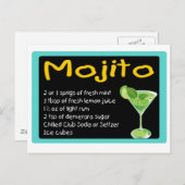Mojito Recipe Briefkaart (Voorkant / Achterkant)
