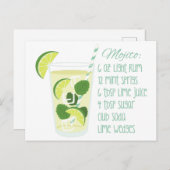 Mojito Recipe Briefkaart (Voorkant / Achterkant)