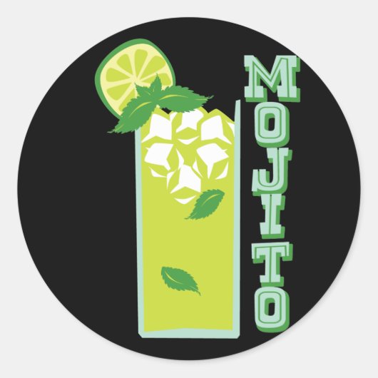 Mojito Ronde Sticker (Voorkant)