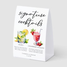 Mojito Strawberry Daiquiri Signature Cocktailmenu
