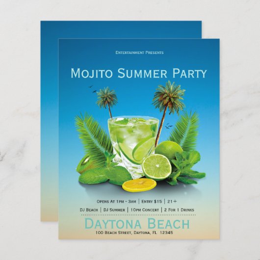 Mojito Summer Concert Flyers (Voorkant / Achterkant)