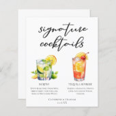 Mojito Tequila Sunrise Wedding Cocktails Menu (Voorkant / Achterkant)