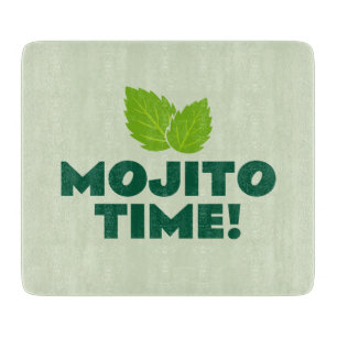 Mojito Time glazen snijplank voor cocktailparty
