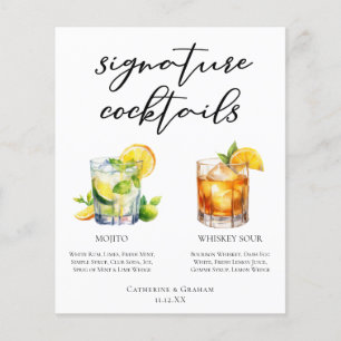 Mojito Whiskey Sour Signature Cocktails Menu