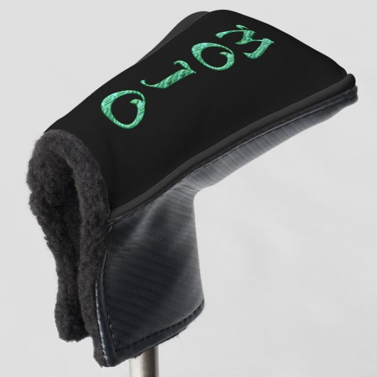 Mojo black golf club putter cover (3/4 voorkant)