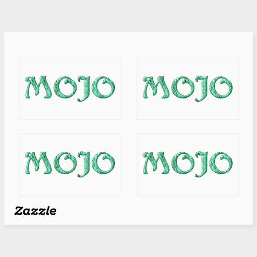 Mojo blanc rectangle stickers (Feuille)