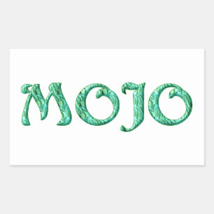 Mojo blanc rectangle stickers