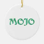 Mojo blanc suspendu ornement rond (Devant)