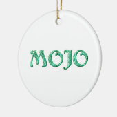 Mojo blanc suspendu ornement rond (Gauche)