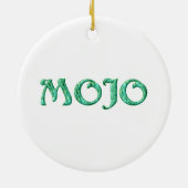 Mojo blanc suspendu ornement rond (Dos)