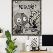 MOJO Gothic Voodoo Doll Folk Art Poster (Thuiskantoor)