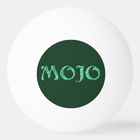 Mojo groen groen wit 3-sterren ping pong bal pingpongballen (Voorkant)