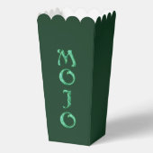 Mojo groene popcorn dozen bedankdoosjes (Voorkant)