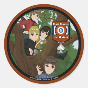 Mojo Marvis & The 4 Aces Ronde Sticker