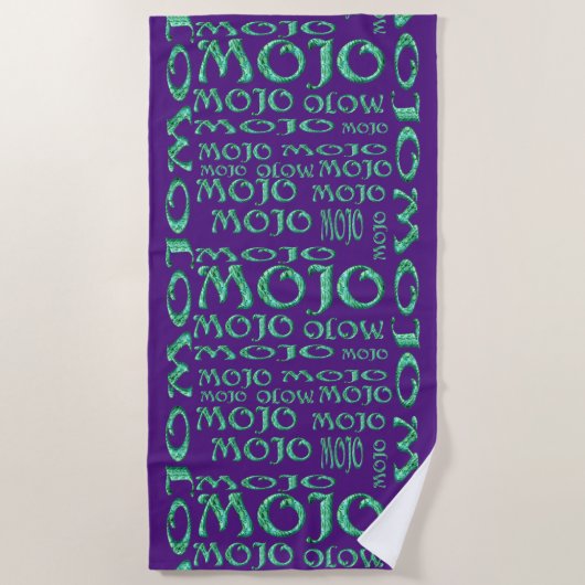 Mojo paarse badhanddoek (Voorkant)