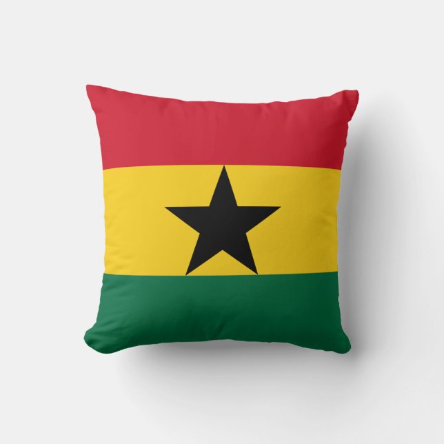 MoJo Pillow met vlag van Ghana Kussen (Voorkant)