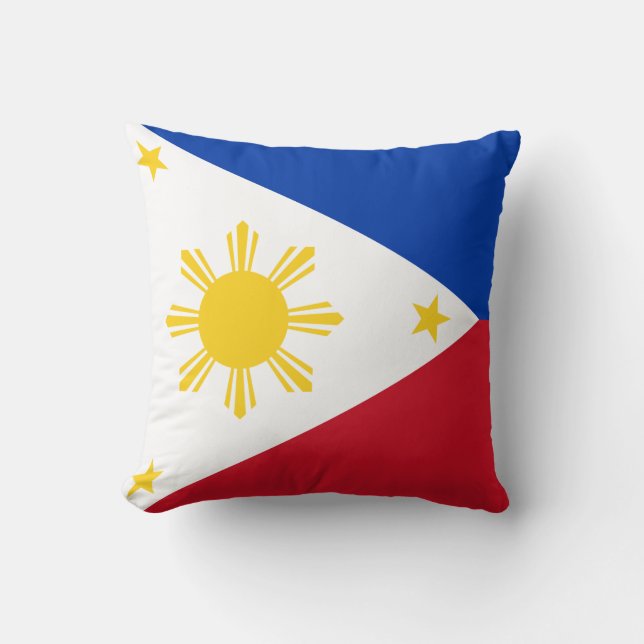 MoJo Pillow with flag of Philippines Kussen (Voorkant)