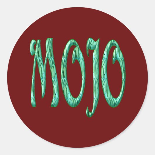 Mojo-rode ronde stickers (Voorkant)