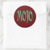 Mojo-rode ronde stickers (Tas)