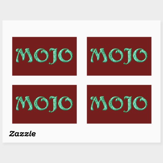 Mojo rouge rectangle stickers (Feuille)