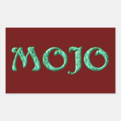 Mojo rouge rectangle stickers (Devant)