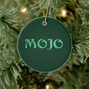 Mojo vert pendaison ornement rond