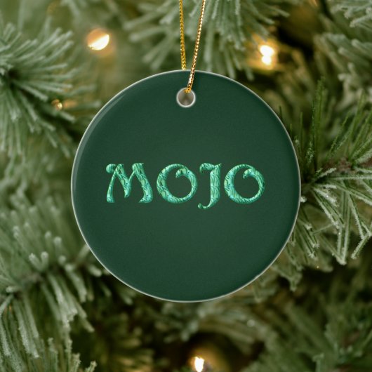 Mojo vert pendaison ornement rond (Arbre)