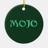 Mojo vert pendaison ornement rond (Devant)