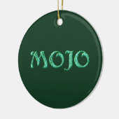 Mojo vert pendaison ornement rond (Gauche)