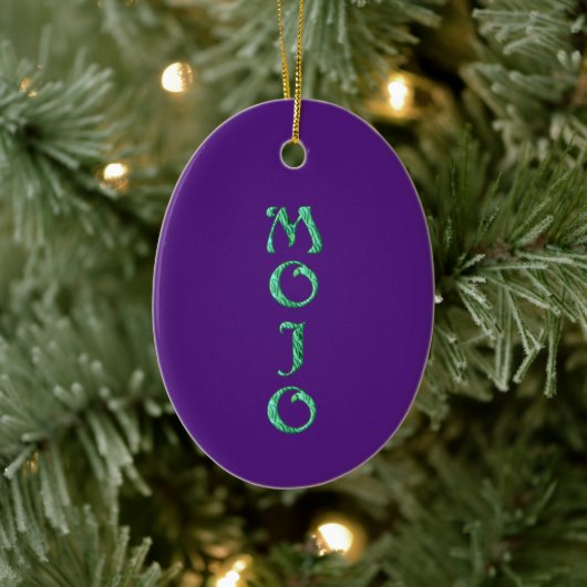 Mojo violet pendaison ornement ovale (Arbre)
