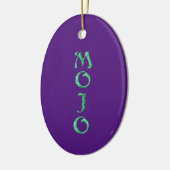 Mojo violet pendaison ornement ovale (Gauche)