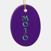 Mojo violet pendaison ornement ovale (Dos)