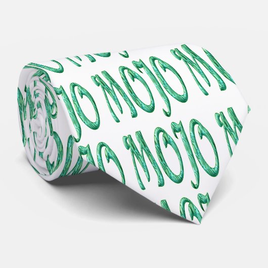 Mojo witte stropdas (Opgerold)