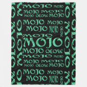 Mojo zwarte fleece deken (Voorkant)