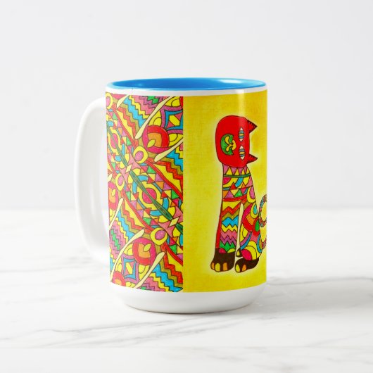 Mok - 045 - Alebrije Cat (Voorkant links)