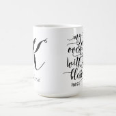 Mok aangepaste monogram OVERSTROMING CUP-scripts (Center)
