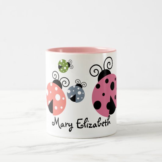 Mok aangepaste naam Ladybug Coffee (Center)