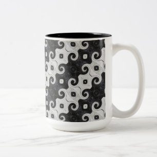 Mok abstract Diamond Eye Curls Pattern