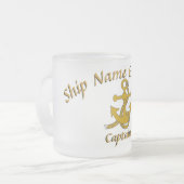 Mok - Anker met Curved Text in Gold (Voorkant links)